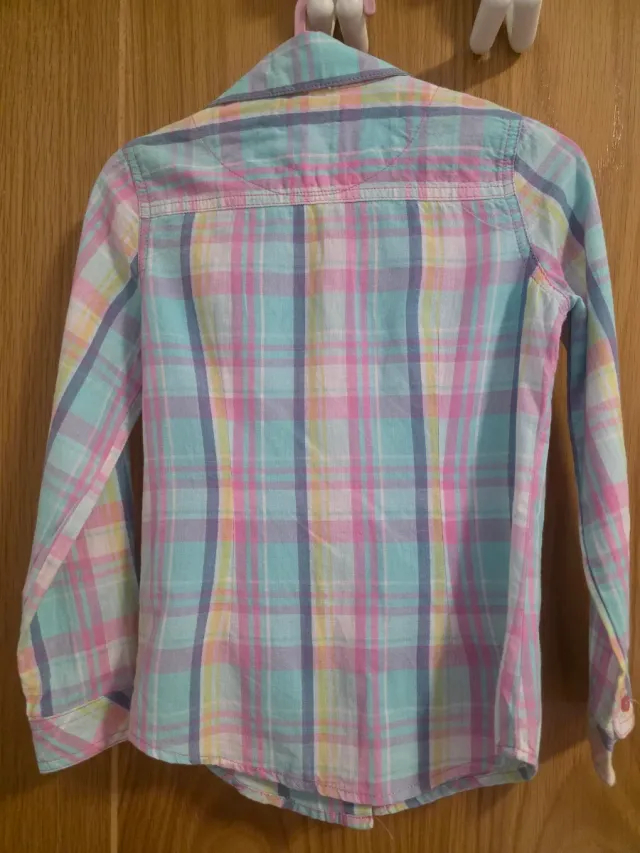 Camisa cuadros niña T.7- 8