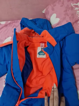 Mono de nieve azul para bebé