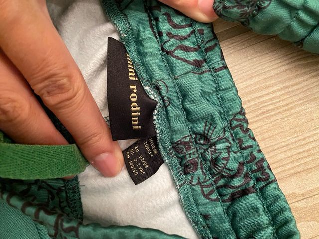 Conjunto Mini Rodini verde estampado