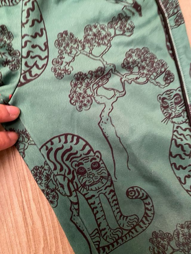 Conjunto Mini Rodini verde estampado