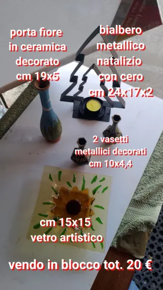 Set Oggettistica Vasi e Posacenere vetro  Fiore