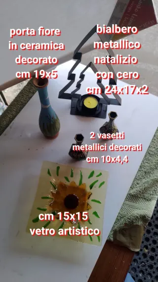 Set Oggettistica Vasi e Posacenere vetro  Fiore