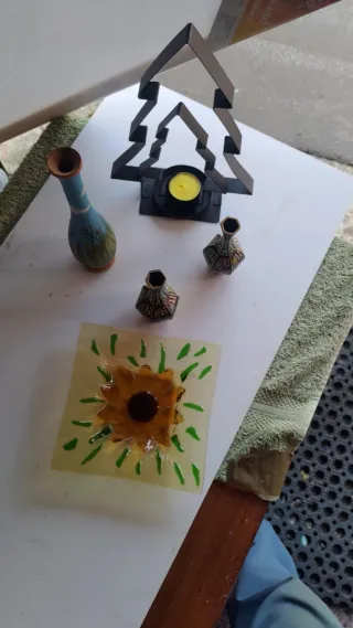 Set Oggettistica Vasi e Posacenere vetro  Fiore