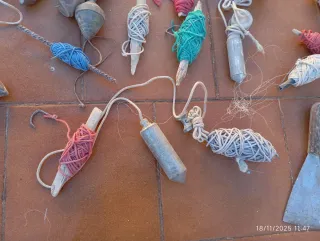 Plomos y cuerdas para pesca