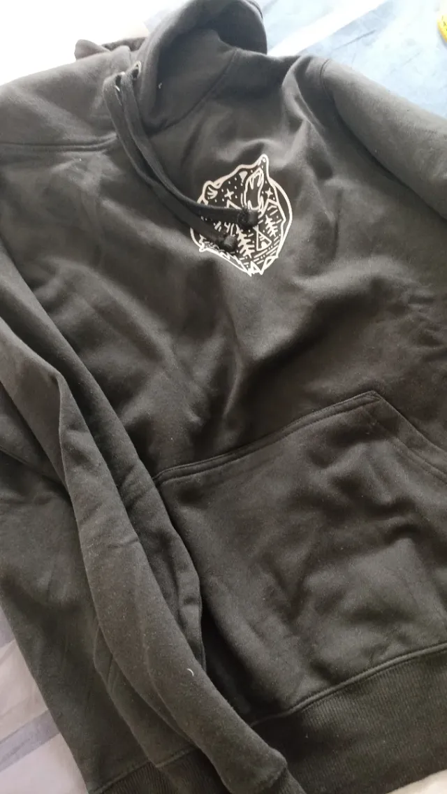 Felpa ragazzo nera con stampa