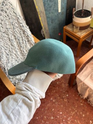 Gorra de lana verde/azul