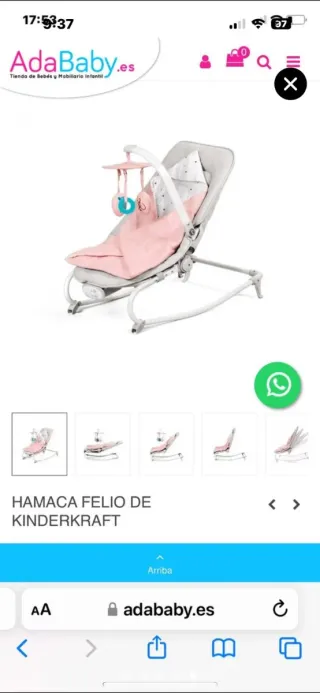 Hamaca para bebé con mosquitera