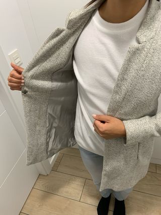 Abrigo Zara Gris Talla XS