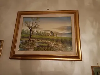 Quadro con cornice dorata tutti completi