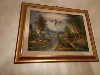 Quadro con cornice dorata tutti completi