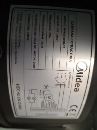 Campana extractora Midea