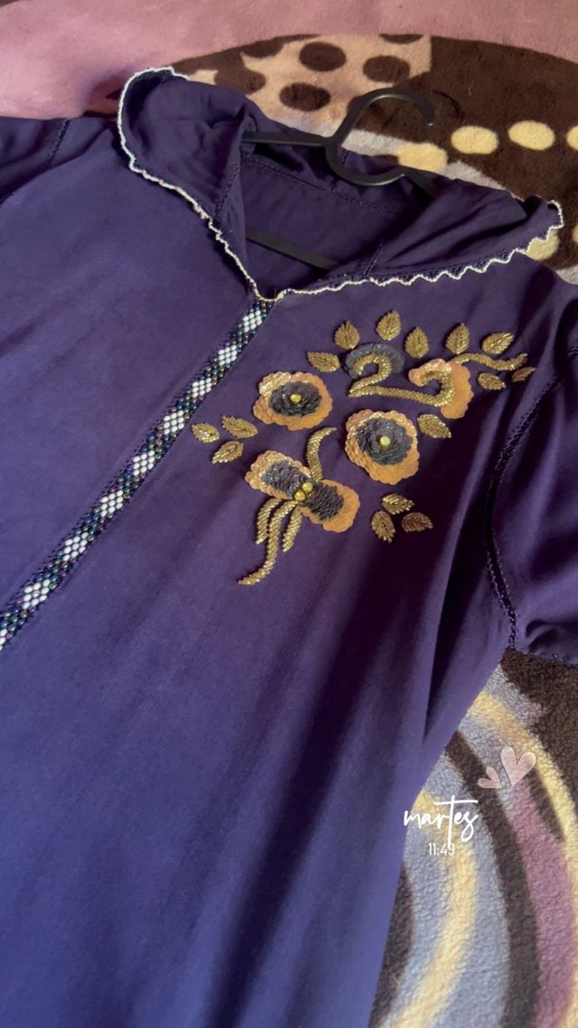 Jelaba Marroquí Azul talla s/m