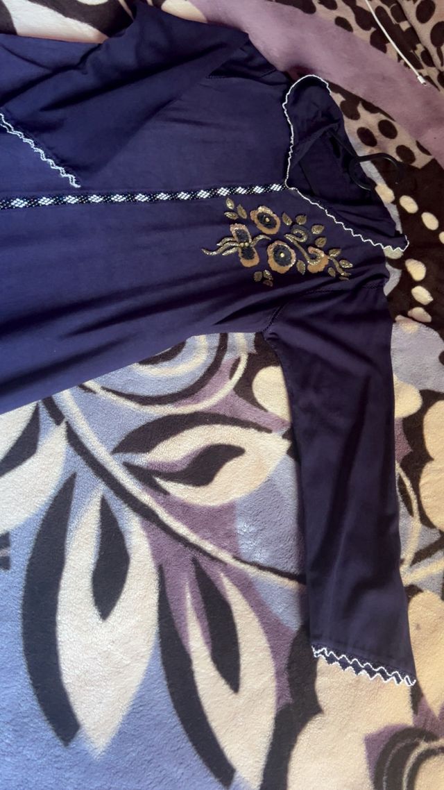 Jelaba Marroquí Azul talla s/m