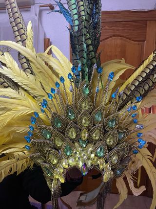 Gorro Carnaval Comparsa Plumas y Brillantes