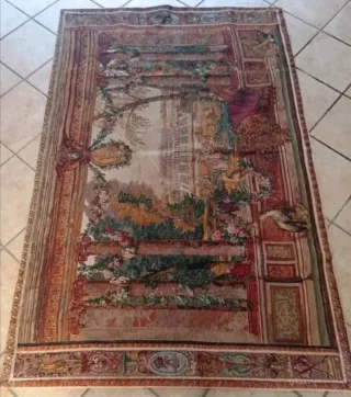 Arazzo tappeto francese tessuto