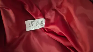 Giacca elegante in raso marrone/rosso