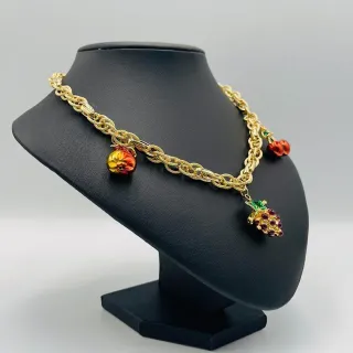 Gargantilla 18K con Abalorios Frutas