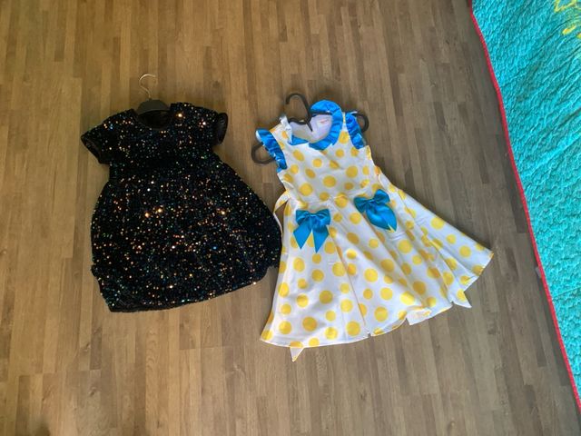 Lote 2 vestidos niña 5-6 años