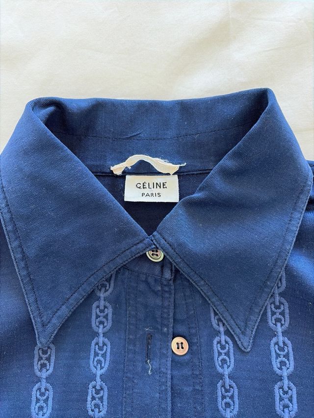 Camisa Vintage Celine Paris Años 70.