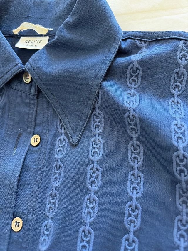 Camisa Vintage Celine Paris Años 70.