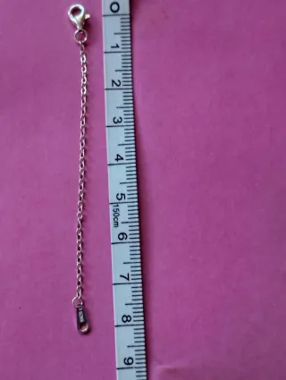 Alargador cadena plata 8cm