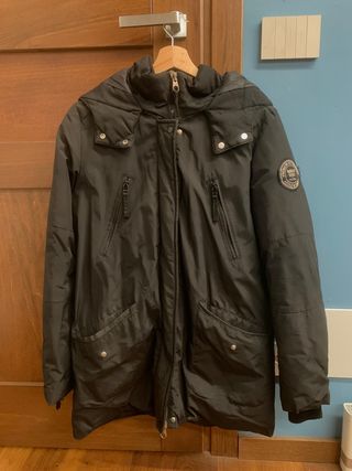 Giacca parka invernale antipioggia nera