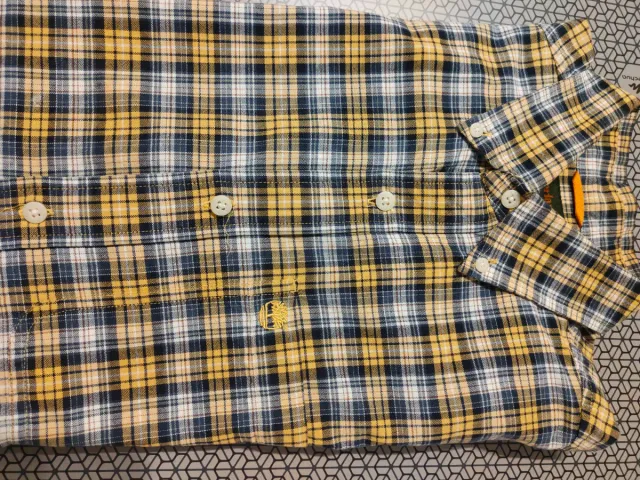 Camisa Timberland cuadros azul y amarillo