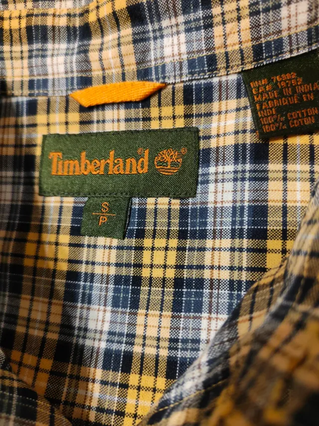 Camisa Timberland cuadros azul y amarillo