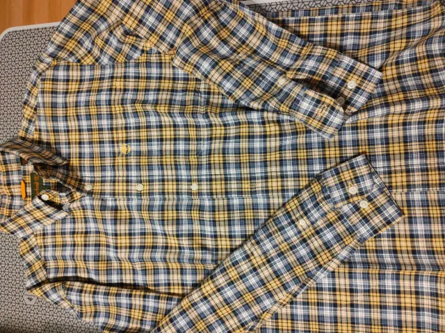 Camisa Timberland cuadros azul y amarillo