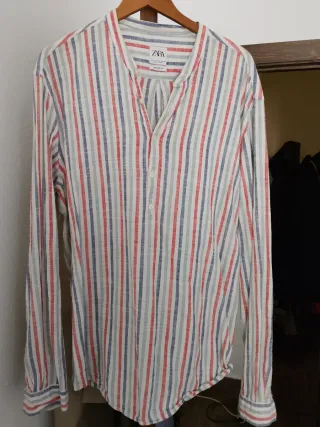 Camisa Zara Rayas Hombre Talla XL