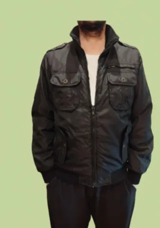 Anorak acolchado negro