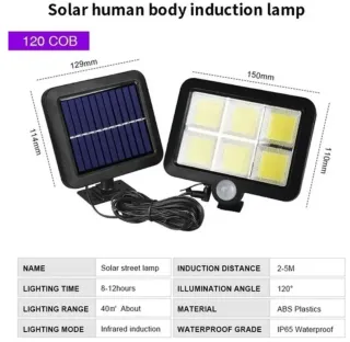 Faro Solare LED con Sensore e Telecomando