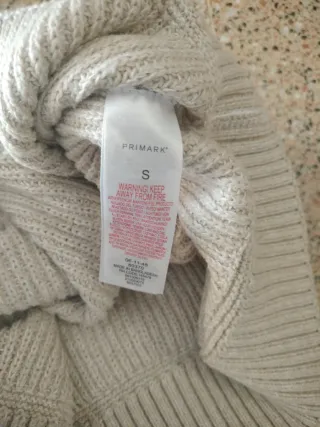 Jersey Primark Gris y Blanco Talla S