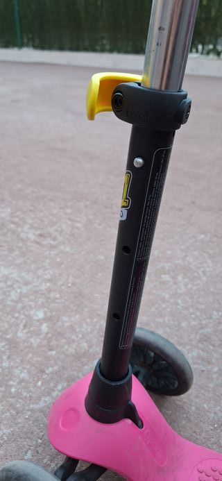 Patinete infantil 3 ruedas rosa plegable