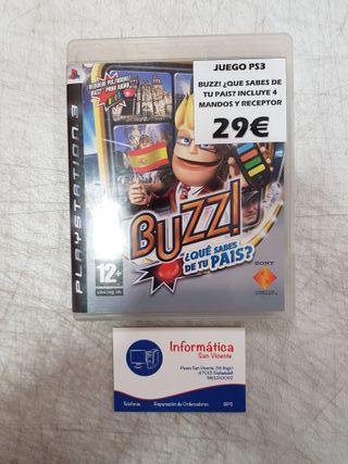 Buzz! ¿Qué sabes de tu País? PS3 + 4 mandos