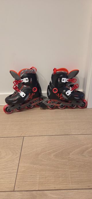 Patines en línea Oxelo negros y rojos
