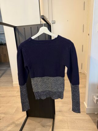 Jersey azul y plateado talla S