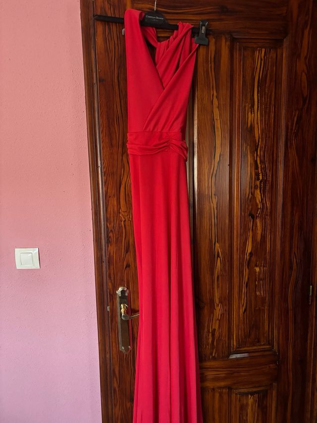 Vestido fiesta/invitada rojo talla XL