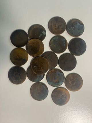 Moneda Gobierno Provisional 1870 10 Céntimos