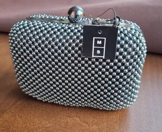 Bolso de fiesta Misako gris plata