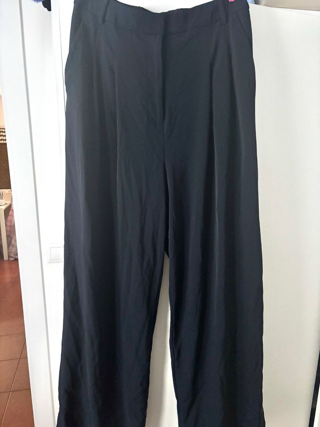 Pantalón ancho azul marino