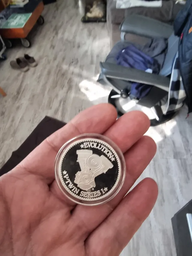 Moneda Plata V Twin Series MOTOR HARLEY EVOLUTION