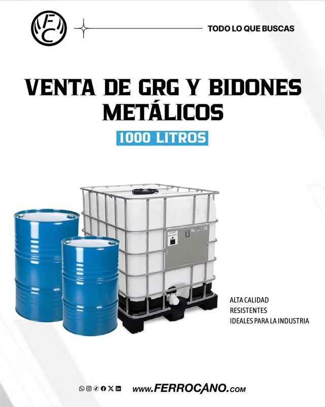Bidones Metálicos y GRG 1000 Litros