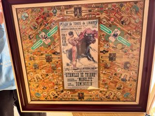 Cuadro cartel toros Manolete vitolas puros