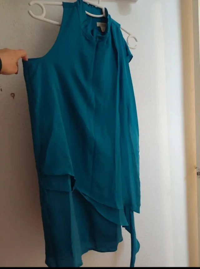 Vestido Sfera - Talla L - Azul Petróleo