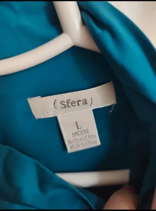 Vestido Sfera - Talla L - Azul Petróleo