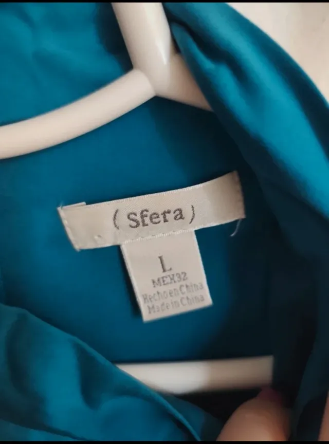 Vestido Sfera - Talla L - Azul Petróleo