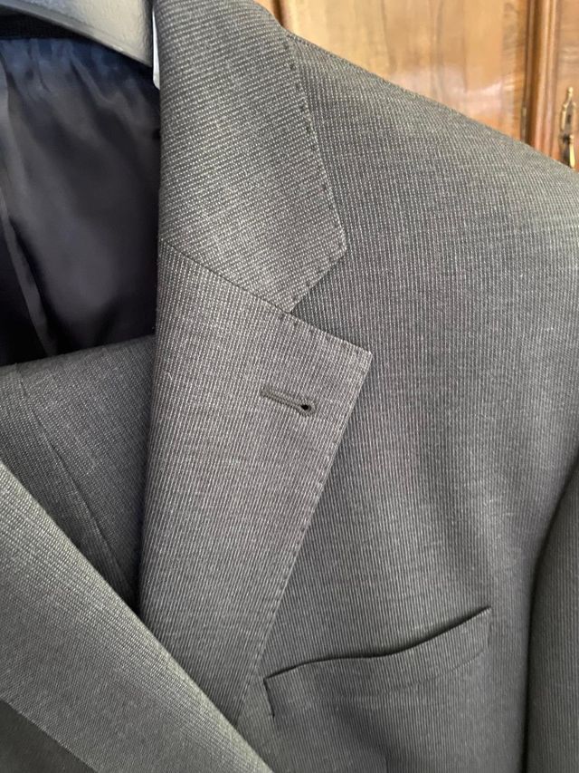 Traje de lana gris oscuro Talla 58
