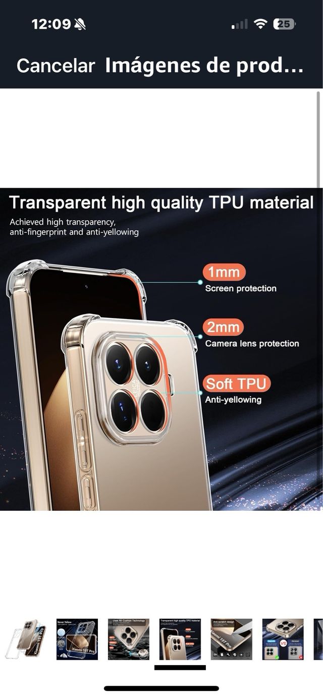 Funda Protectora Transparente Xiaomi 15T Pro