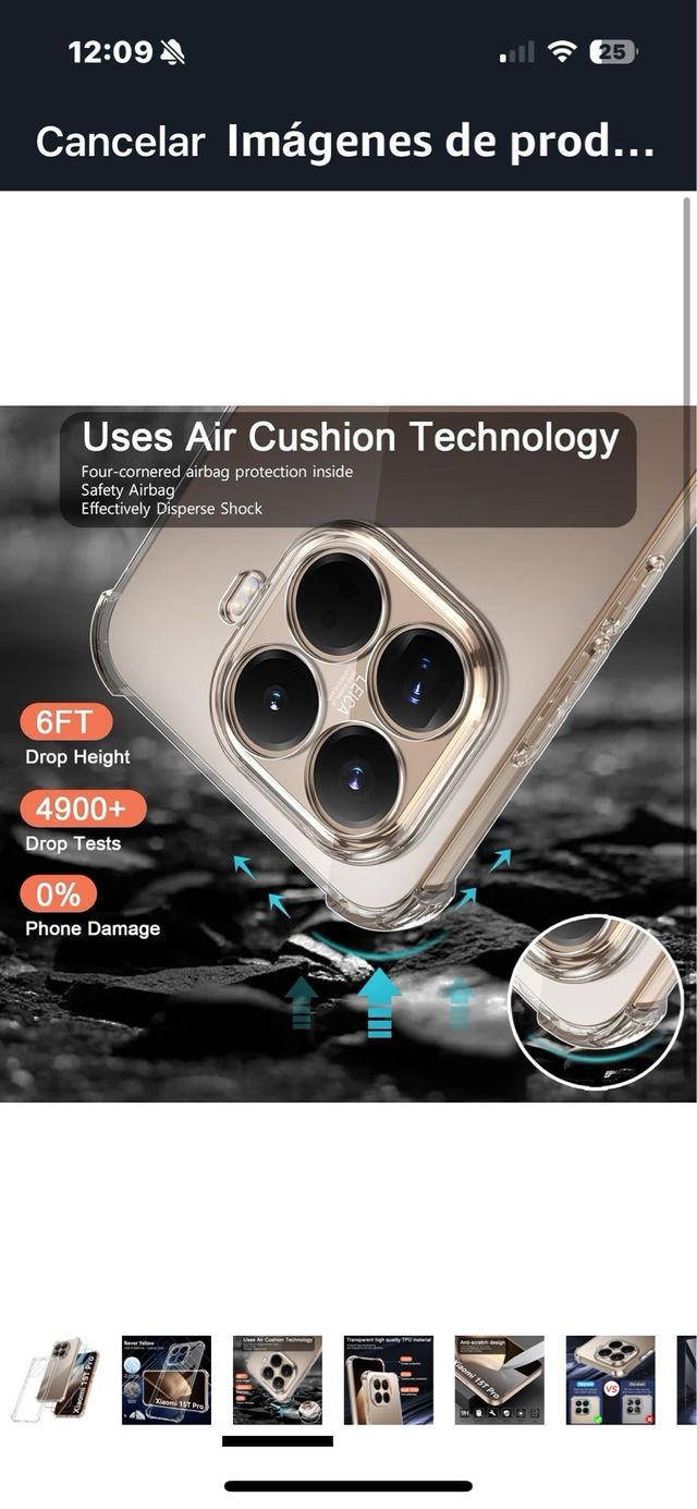 Funda Protectora Transparente Xiaomi 15T Pro